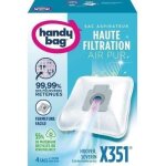 Sacs aspirateurs handy bag x351 - bluesky hoover severin - haute filtration