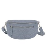 Sac banane � bandouli�re en denim pour femme - flora co paris - bleu clair