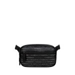 Sac banane - chabrand te111 - noir - toile enduite sigl�e garnie cuir - 21x12x6 cm