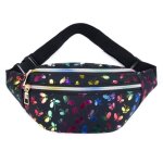 Sac banane - femme - holographique - imperm�able - cuir pu - multi - poches