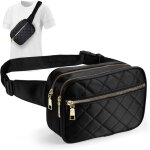 Sac banane losange pour femme en nylon r�sistant � leau 120 cm noir � porter � la taille sur la hanche ...