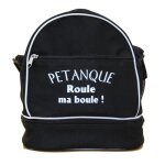 Sac bandouli�re pour 3 boules de p�tanques - roule ma boule - noir