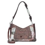 Sac � bandouli�re anekke outer - 29 cm - marron et mehrfarbig