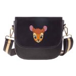 Sac � bandouli�re bambi - disney - portrait print - noir - adulte - mixte