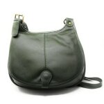 Sac bandoulire besace cuir italien cartouchiere kaki