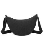 Sac bandouli�re demi - lune noir - gallantry - femme - synth�tique - l 30 cm x h 17 cm x l 7. 5 cm