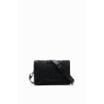 Sac  bandoulire - desigual - 23waxp75 - noir - effet cuir - motifs floraux - poches multiples