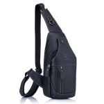 Sac À bandoulière À dos homme bullcaptain noir vintage retro cuir véritable design Sac À bandoulière À dos homme bullcaptain noir vintage retro cuir véritable design
