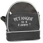 Sac bandoulière - fanny - 13 - 0 - noir - 3 boules de pétanque - poche zippée - mousse de protection Sac bandoulière - fanny - 13 - 0 - noir - 3 boules de pétanque - poche zippée - mousse de protection