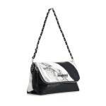 Sac  bandoulire femme desigual patch psico snake venecia - noir / blanc - tu
