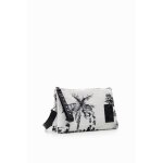 Sac  paule bandoulire - desigual - phantom dortmund maxi - blanc / noir - taille unique - zippe
