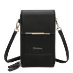 Sac bandoulière femme gallantry - noir - synthétique - l 11 cm x h 19 cm x l 4 cm - rabat - grainé Sac bandoulière femme gallantry - noir - synthétique - l 11 cm x h 19 cm x l 4 cm - rabat - grainé