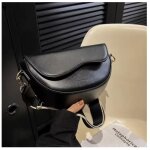 Sac bandouli�re femme style selle en cuir pu ? sac �paule vintage � rabat avec sangle large ? mode