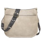 Sac bandouli�re femme - xjydncg - pu cuir - multiples poches - 28x10x27cm - beige