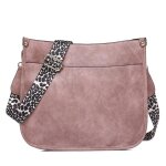 Sac bandouli�re femme - xjydncg - pu cuir - multiples poches - 28x10x27cm - rose