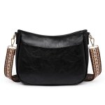 Sac bandouli�re femme - xjydncg - r�tro vintage - multiples poches - noir