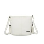 Sac bandouli�re - gallantry - mod�le blanc - eco cuir synth�tique - 20 cm - ajustable 60 / 120 cm