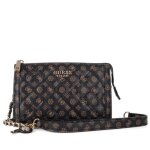 Sac  paule bandoulire - guess - abey mini - mocha logo - 23x15x6 cm - 1 compartiment multi fonction ...