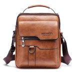 Sac � bandouli�re pour homme - cuir pu - style vertical r�tro - style business casual - 22 * 8 * 26cm ...