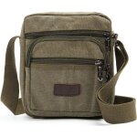Sac  bandoulire homme - toile - vert - bandoulire - synthtique