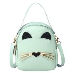Sac  bandoulire - mode - fille - cuir pu - vert - 17x5x14cm