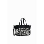 Sac  bandoulire moyen toile texte femme desigual