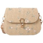 Sac � bandouli�re en paille pour femme - sac de plage d�t� en dentelle florale - sac � main en rotin ...