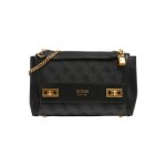 Sac bandoulire print logo - guess jeans - femme u gris