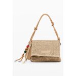 Sac bandouli�re en raffia femme desigual half logo venecia