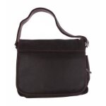 Sac besace - arthur & aston - cuir souple - marron ch�taigne - bandouli�re ajustable - poches zipp�es ...