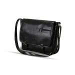 Sac besace - hucoco - s12 - noir - bandouli�re - format a4 compatible