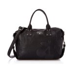 Sac bowling - le temps des cerises - elegance 6 - simili cuir grain� - noir - 31x19x40 cm