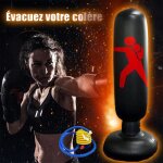 Sac de boxe gonflable sac de frappe sur pied pour fitness de boxe autoportant tumbler sac pour karat� ...