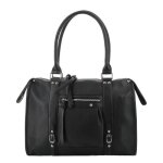 Sac cabas en bandouli�re multipoches pour femme - flora co paris - noir - synth�tique