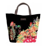Sac cabas - christian lacroix - flamenco 9 tokyo - noir - toile enduite - fermeture zippée Sac cabas - christian lacroix - flamenco 9 tokyo - noir - toile enduite - fermeture zippée