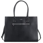 Sac cabas femme flora & co - noir - synthtique - l 39 cm x h 29 cm x l 13 cm - zippe - port main
