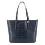 Sac cabas - flora co paris - format a4 - similicuir - bleu - design français Sac cabas - flora co paris - format a4 - similicuir - bleu - design français