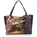 Sac cabas - le temps des cerises - metalik 1 - noir / taupe - 100% polyester - port paule