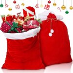 Sac cadeau - amoune - xxl - velours rouge - 100 x 70 cm - 2 pcs