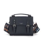 Sac cartable - flora co paris - bleu - cuir synthétique - taille moyenne - bandoulière brodée Sac cartable - flora co paris - bleu - cuir synthétique - taille moyenne - bandoulière brodée