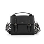 Sac cartable - flora co paris - noir - cuir synthétique - taille moyenne - bandoulière brodée Sac cartable - flora co paris - noir - cuir synthétique - taille moyenne - bandoulière brodée