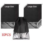 Sac à chaussures - non spécifié - 32x44cm - transparent et noir - 10 pièces - tissu non tissé Sac à chaussures - non spécifié - 32x44cm - transparent et noir - 10 pièces - tissu non tissé