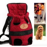Sac de chien transport sac pour chien chat  dos rticulaire sac ventral 38x23cm rouge