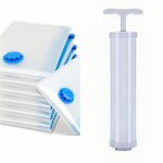 Sac de compression sous vide 80x100cm - lot de 3 avec pompe manuelle pour v�tements et couettes gain ...