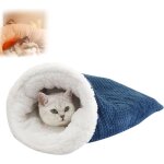 Sac de couchage pour chat - gnrique - bleu - intrieur - asymtrique - petit animal