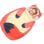 Sac de couchage pour enfant 3 en 1 renard rouge 87 cm x 58 cm enfants unisexe label