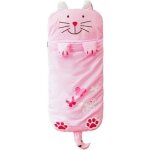 Sac de couchage pour enfants avec oreiller 140 x 60 cm motif animal mignon lapin rose polyester et coton ... Sac de couchage pour enfants avec oreiller 140 x 60 cm motif animal mignon lapin rose polyester et coton ...