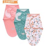 Sac de couchage lange pour bb naissance nourrisson nouveau - n de 0 - 6mois en 100% coton - couverture ...