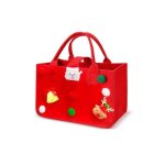 Sac de courses cabas 30 * 20 * 18 cm panier a courses avec poign�e rectangulaire corbeille feutre avec ...