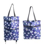 Sac de courses pliable - non sp�cifi� - mod�le avec roulettes - tissu oxford - capacit� 15 livres - couleur ...